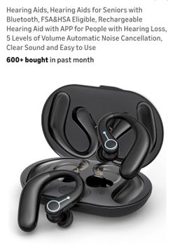 Hearing Aids, Hearing Aids for Seniors with Bluetooth, FSA&HSA Eligible, Rechargeable Hearing Aid with APP for People with Hearing Loss, 5 Levels of V