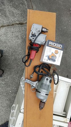 Half-inch drill works perfect. Milwaukee hole hog $100. Palm nailer new never used $45