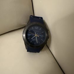 Men’s Blue Rubber Coach Watch