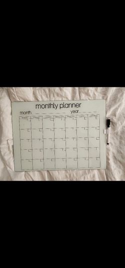 Glass Calendar (Dry Erase Board)