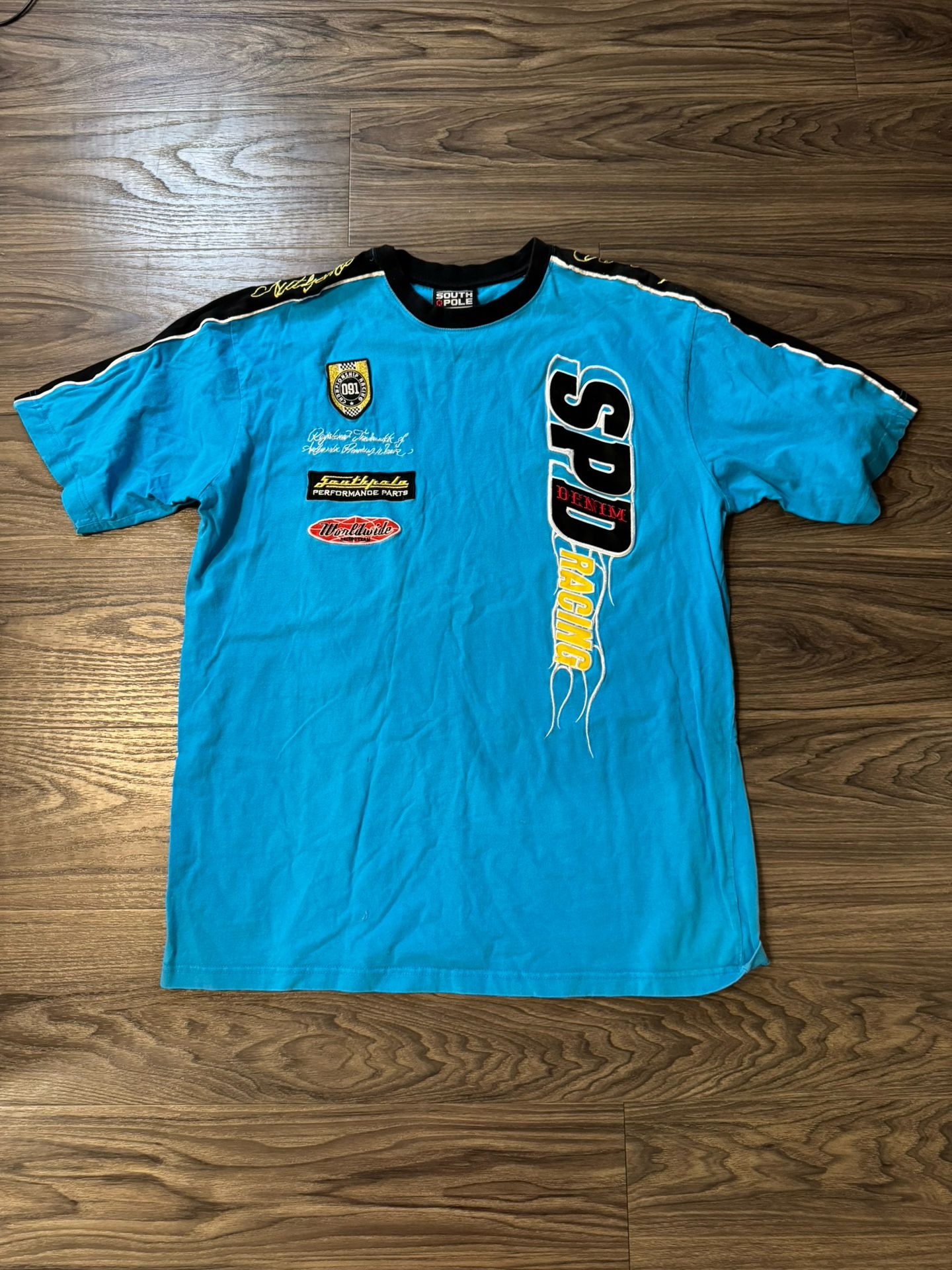 Vintage South Pole Racing Tee Size XL | Embroidered Graphic Shirt