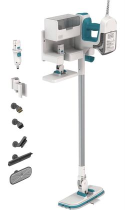 New in box BLACK+DECKER Steamer, 7 Attachments for Multipurpose Cleaning, Includes Storage Wall Mount (BHSM15FX10)  Get an all-around clean with the B