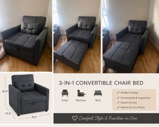 3-in-1 Convertible Chair Bed