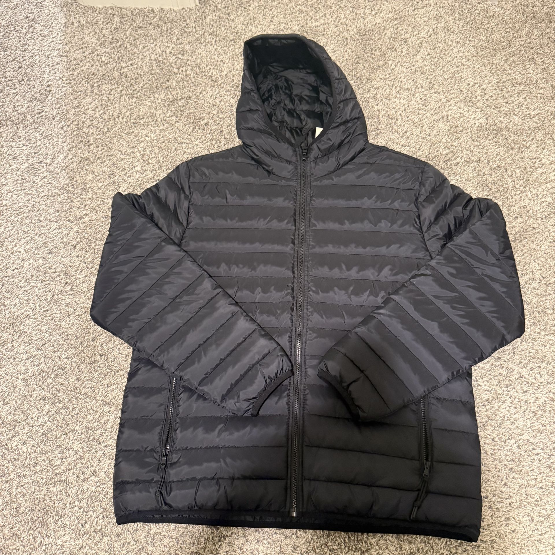 Men’s Aeropostale Black Midweight Puffer Jacket 