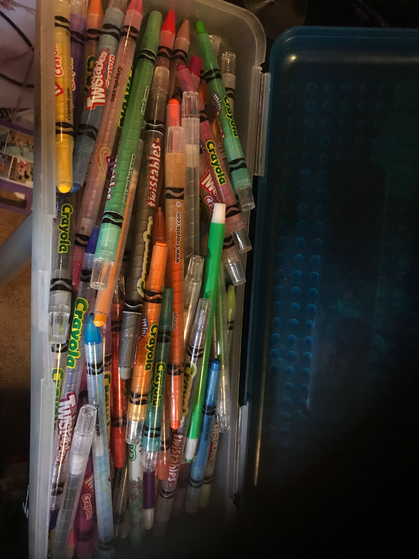 Lots of crayola twistables in box