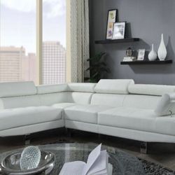 White Sectional New