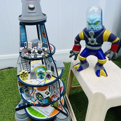 Kidcraft Rocketship 🚀 Playset & Bonus 2001 Manley Toys Screamers Angry Alien