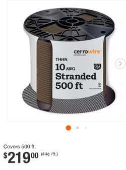 Shop Cerrowire 500 ft. 10 Gauge Brown Stranded Copper THHN Wire