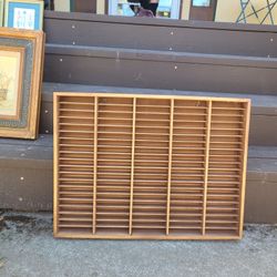 Vintage Wood Cassette Tape Holder