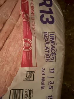 R-13 Unfaced Fiberglass Insulation Batts 2x4 Walls