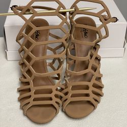 Mossimo Kylea Caged Sandal, Tan, Honeycomb, Women, 8.5