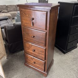 NEW NUEVO Solid Wood Dresser, Pine Dresser, Chest of Drawers, 4 Drawer, Tall Dresser, Narrow Dresser