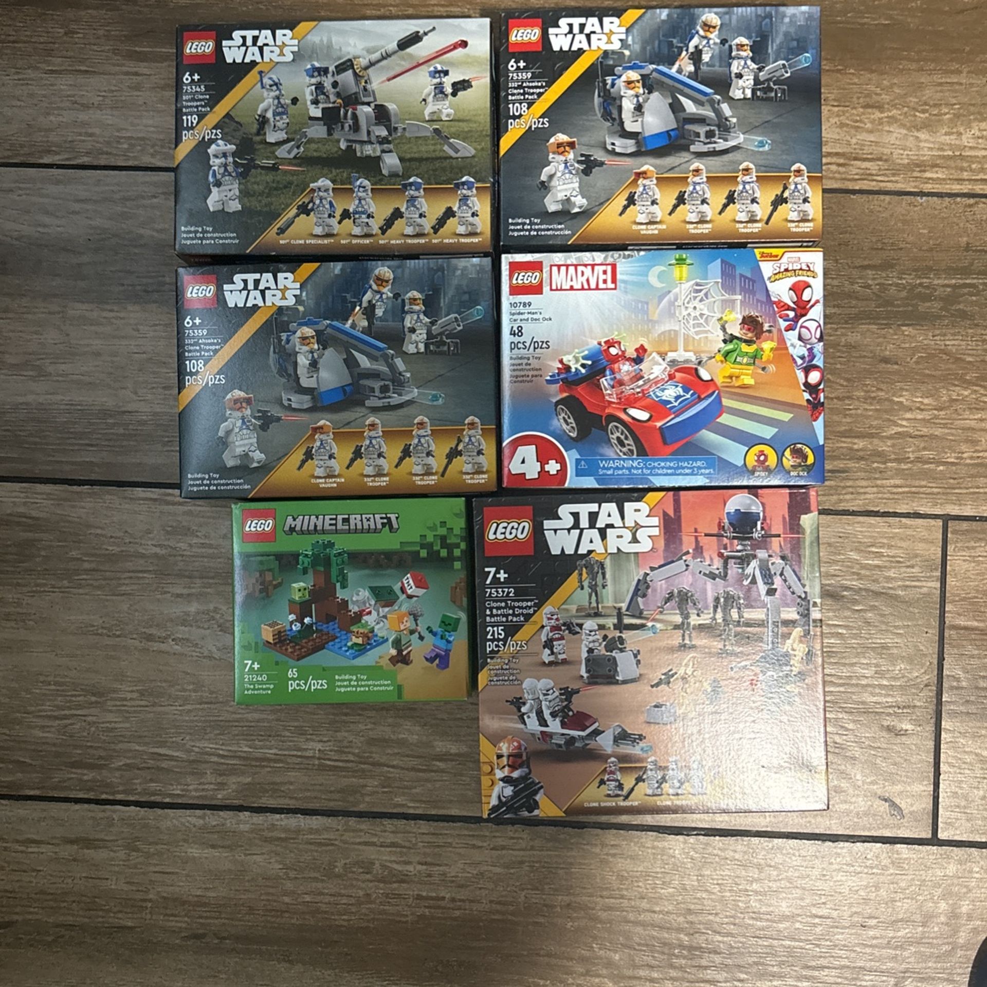 Lego Star Wars Lot Marvel Minecraft 