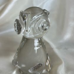 Vintage glass owl, paperweight figurine