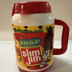 Vintage Slim Jim 64oz Travel Jug Insulated Oversized Thermos 2000 Whirley