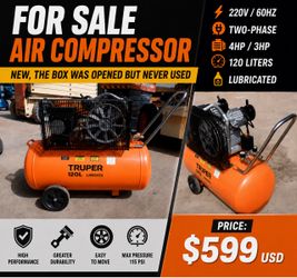 Truper 120L Air Compressor.