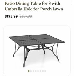 Patio dining table