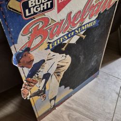 Budweiser Baseball Chalkboard Display