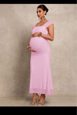Pink Maternity Dress