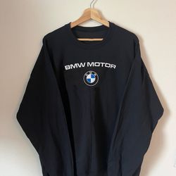 Black BMW Motor Logo Curve Sweatshirt, F1 Racing Promo