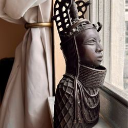 African Benin Bronze statue