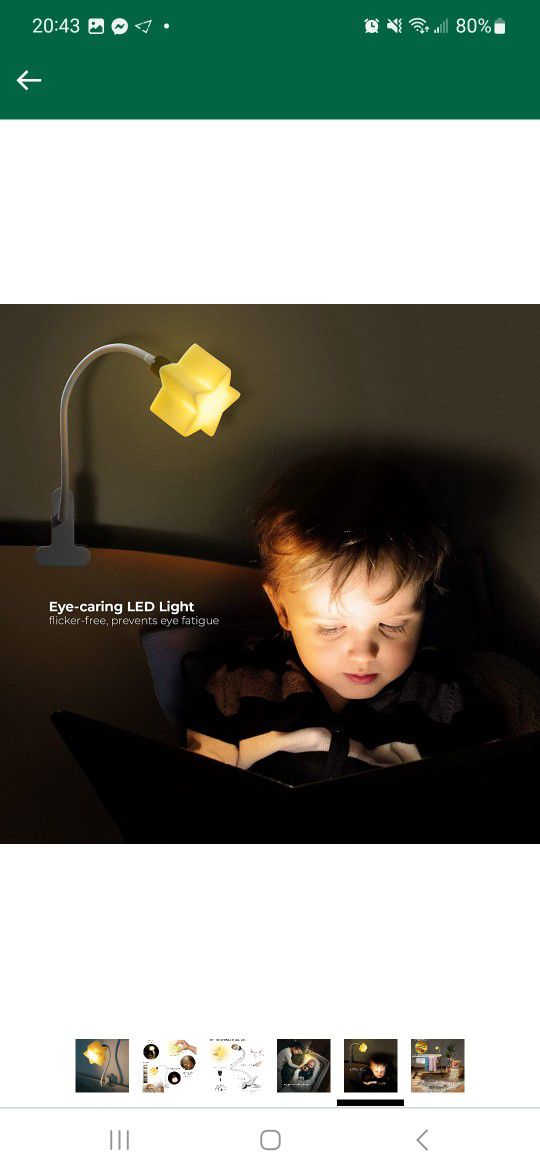 ErgoJoJo LED Clip On Star Light, Warm & Dimmable light, Breastfeeding Essentials- Ideal Baby Night Light for bedside bassinet, Reading light, Desk lam