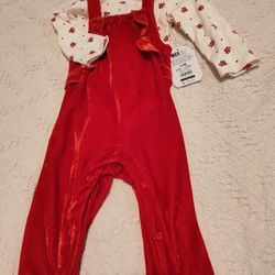 Brand New Wonder Nation Overall Set, Velour Size 12M
