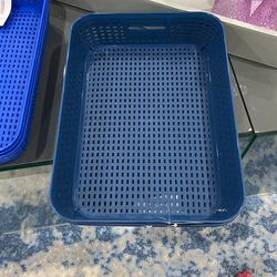 Brand new! Navy Blue Plastic Baskets (3)