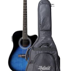 Idyllwild by Monoprice Foothill Acoustic Electric Steel-string Guitar with Tuner Pickup and Gig Bag