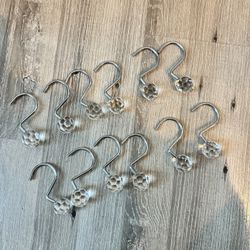 12-Bathroom Shower Curtain Hooks! 