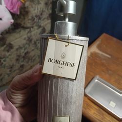 Pink Soap Dish And Soap Dispenser 