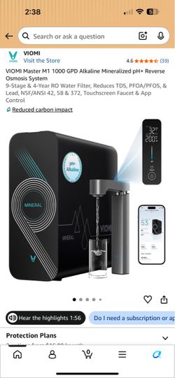 VIOMI Master M1 1000 GPD Alkaline Mineralized pH+ Reverse Osmosis System