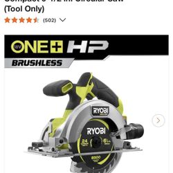 RYOBI ONE+ HP 18V Brushless Cordless Compact 6-1/2 in. Circular Saw (Tool Only)
