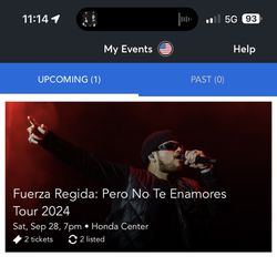 2 Tickets To Fuerza Regida