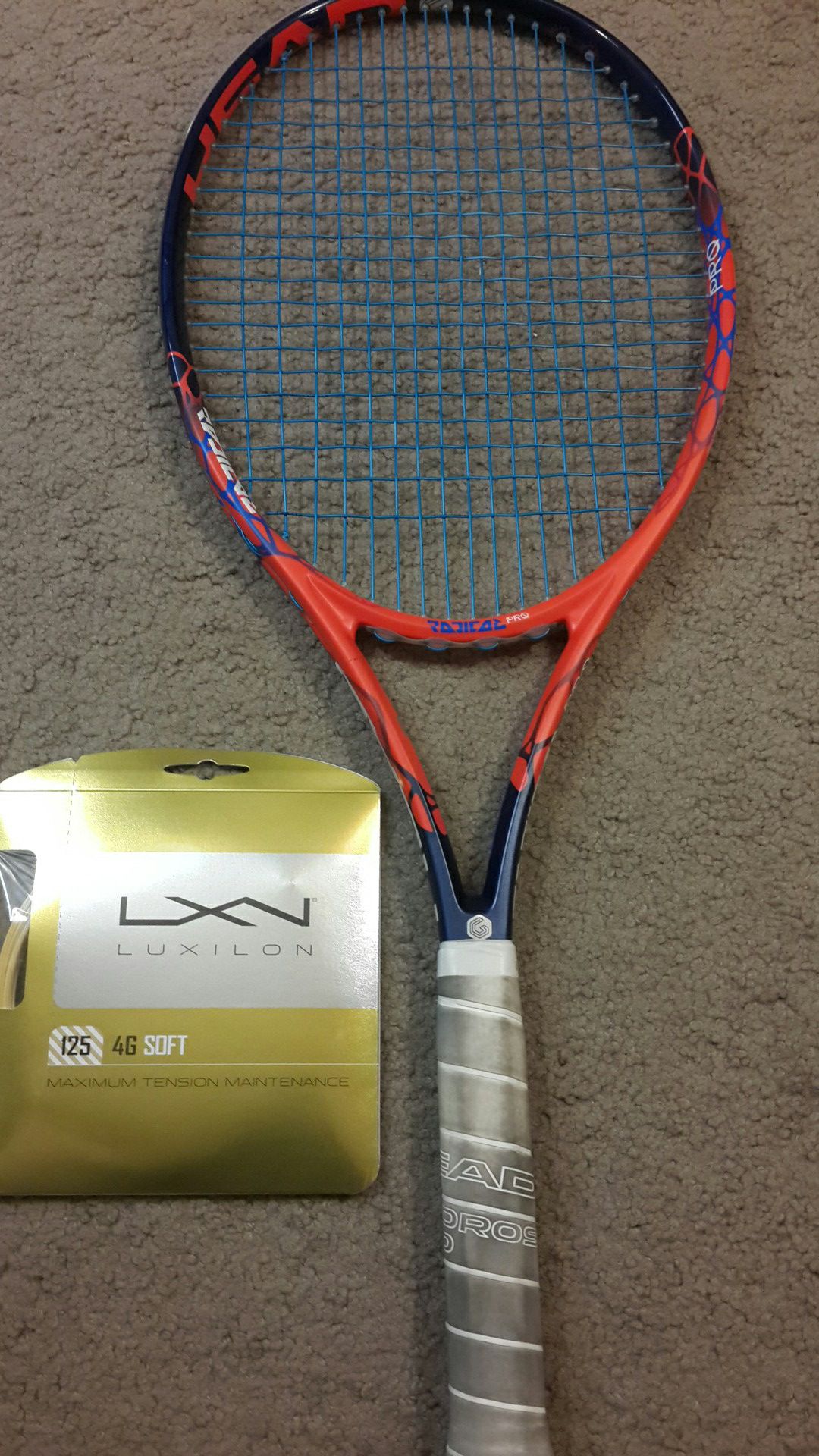 Tennis Racket Head Radical Pro, 98 in, 4 1/4grip,