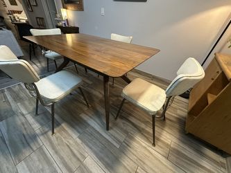 MCM Mid century Modern Dining Table Chair Set