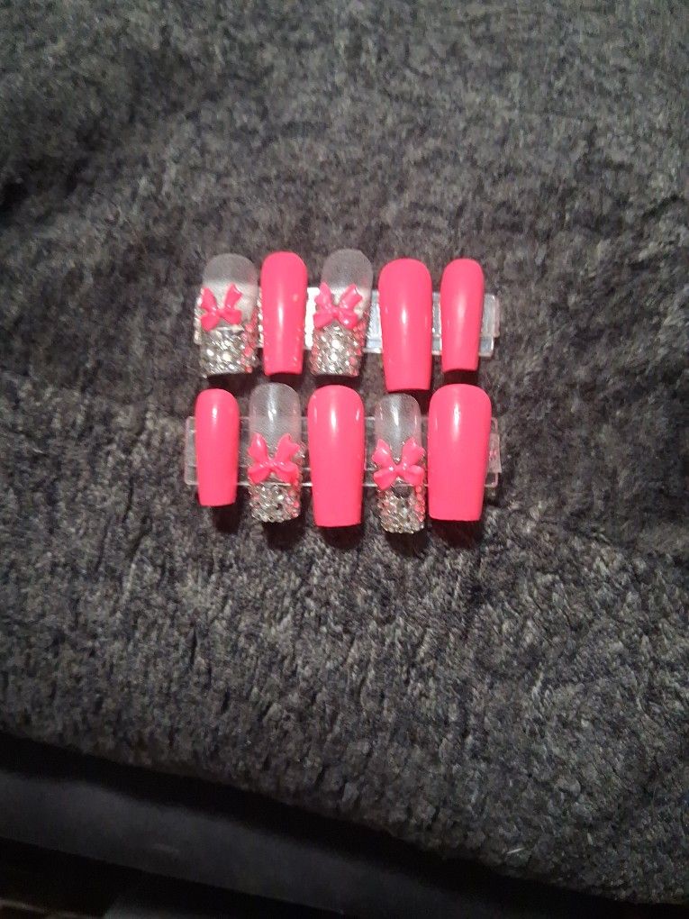 Hot Pink With Bows