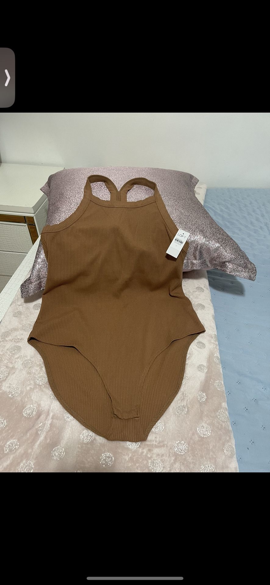 LOFT BODYSUIT Size Large Stretch . New Whit Tags