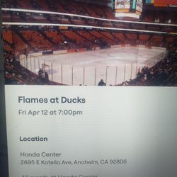 Flames Vs Ducks Game Tickets