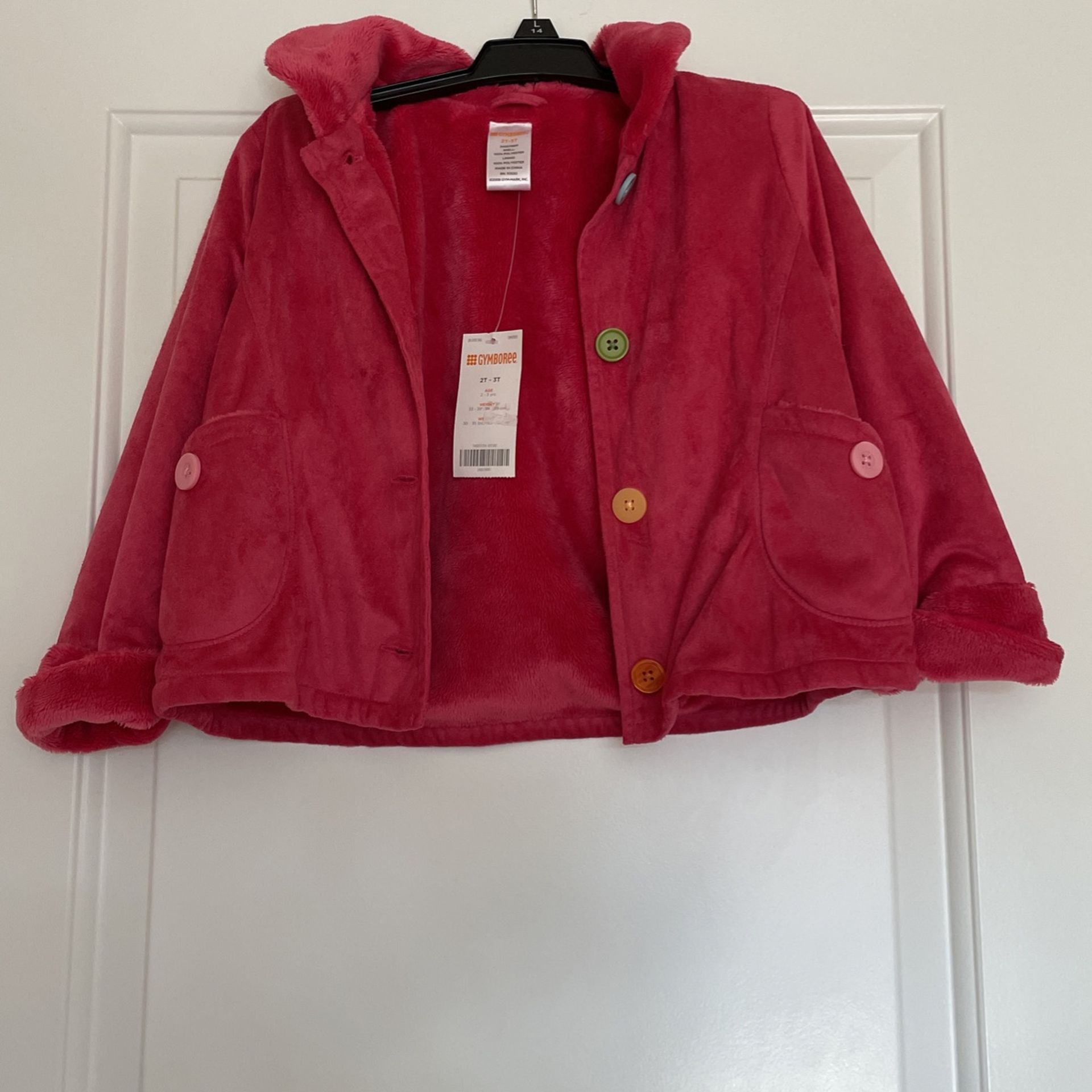 Girls Gymboree Pink Fleece Jacket Size: 2T-3T