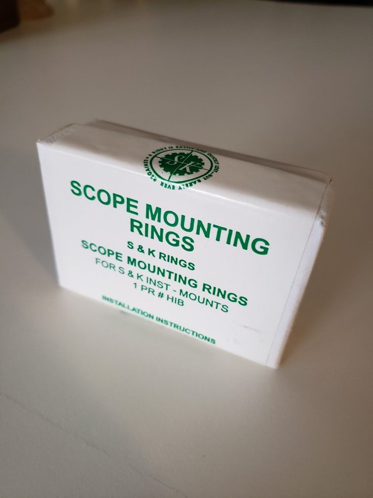 S & K Insta Mount Scope Mounting Rings #HIB