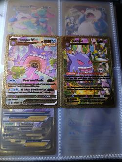 Gengar Vmax Fan-Art Gold Foil Display Cards 