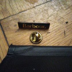 Authentic Barbour Logo Lapel Pin - Gold Tone