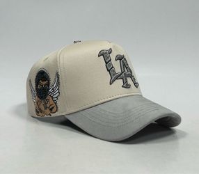 LA Rhinestone Embroidered Snapback Hat