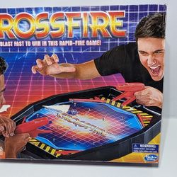 Hasbro Crossfire Board Game Fast Shooting Action Battle Game Complete in Box

