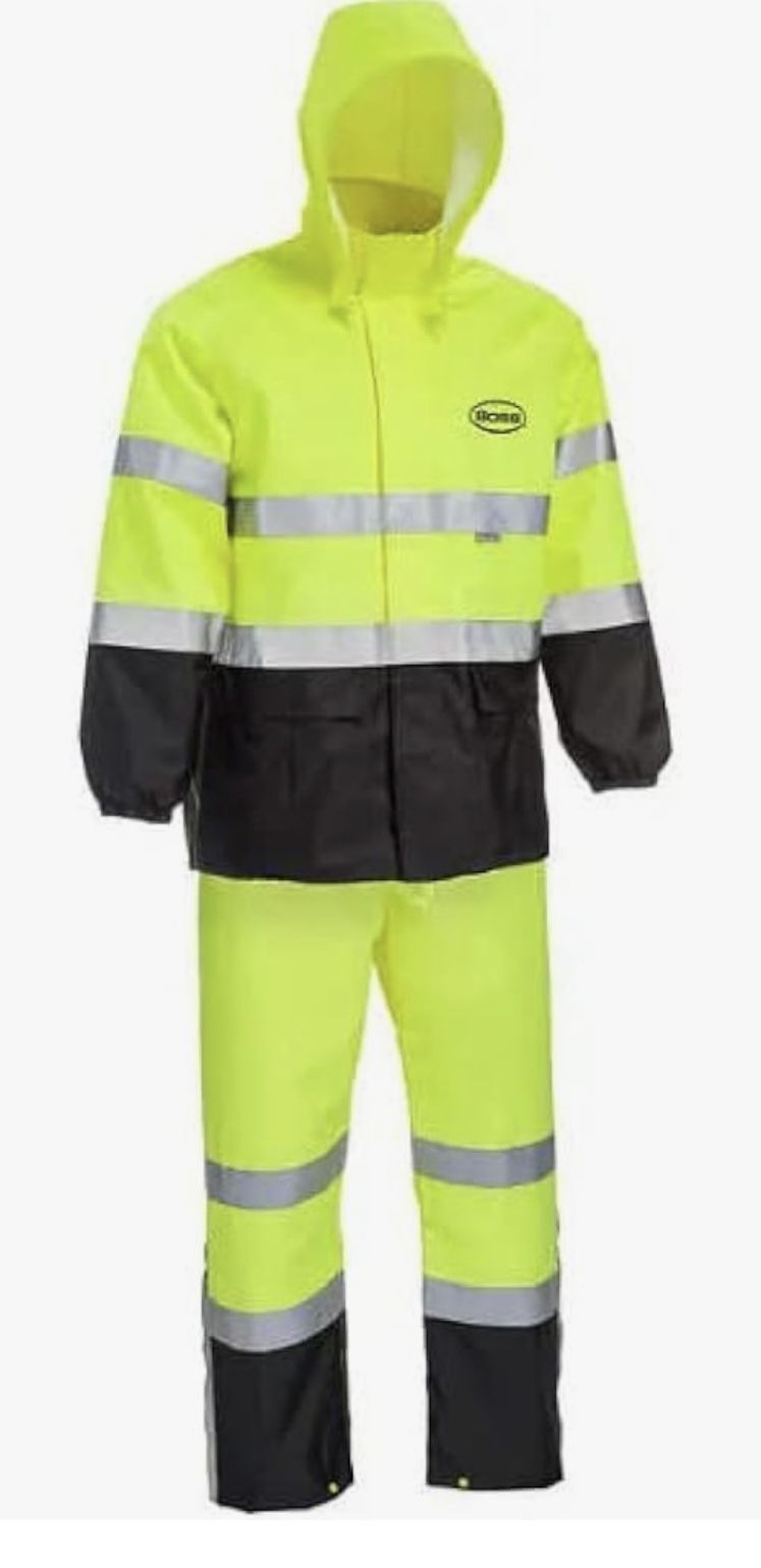 Boss Hi-Visibility ANSI Class 3 Rain Suit