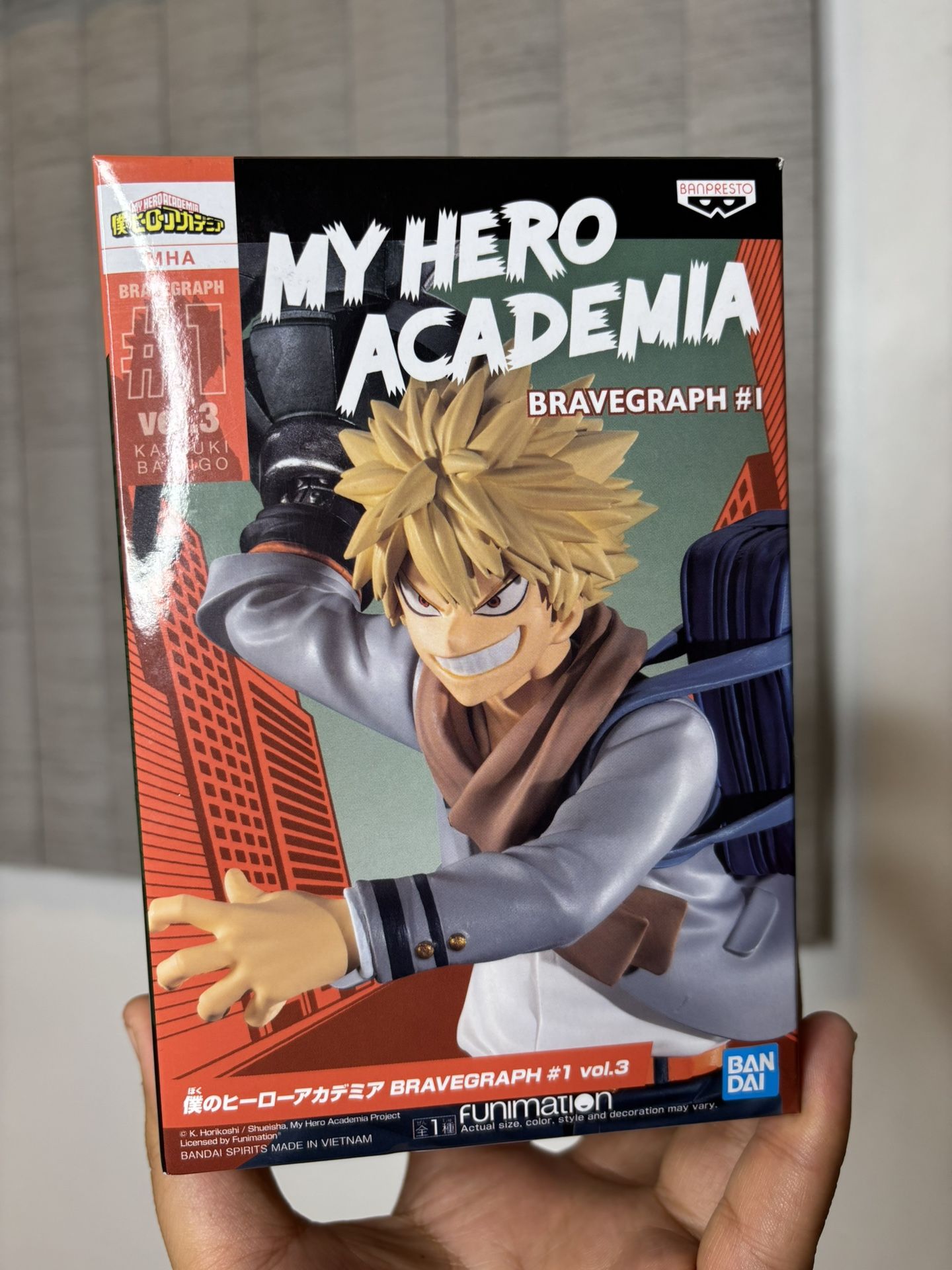 My Hero Academia Bravegraph #1 Vol.3 Katsuki Bakugo Figure gray