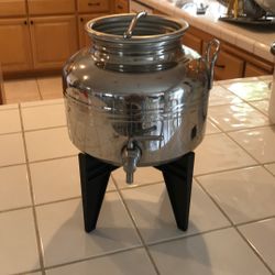 Sansone Welded Stainless Steel Fusti With Spigot And Stand