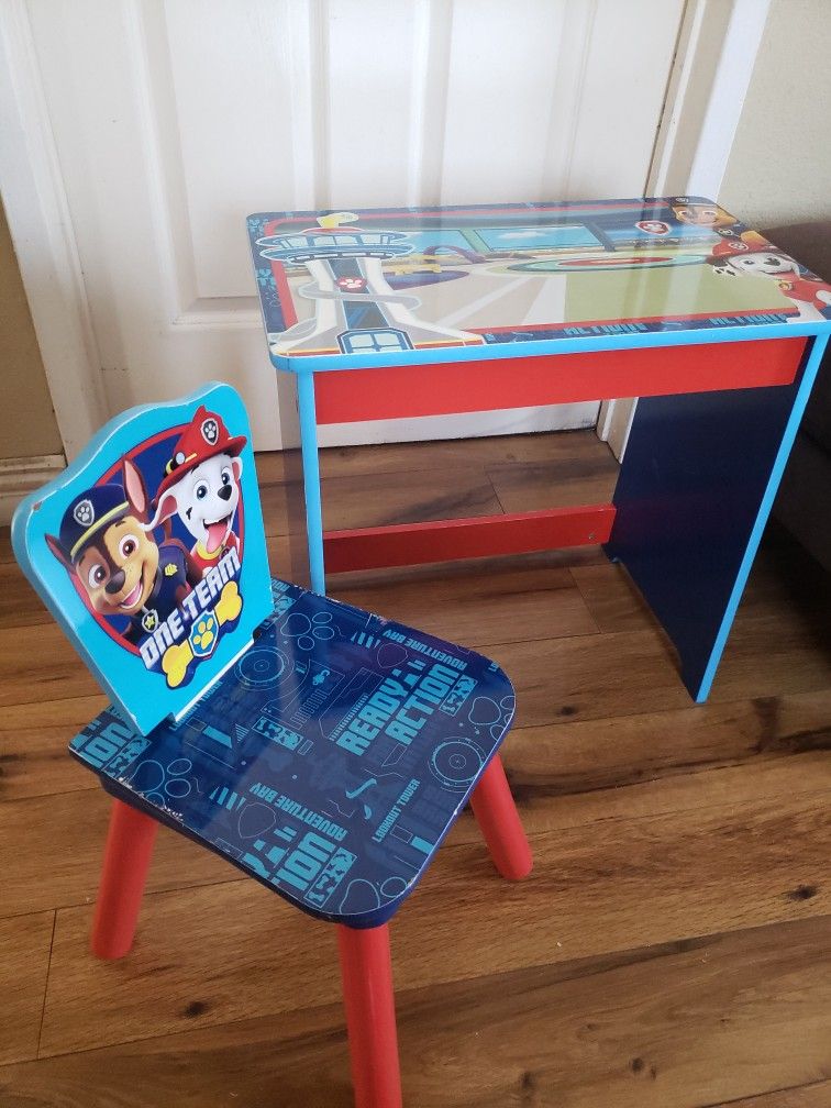 Paw Patrol Desk & Chair Set For Small Child