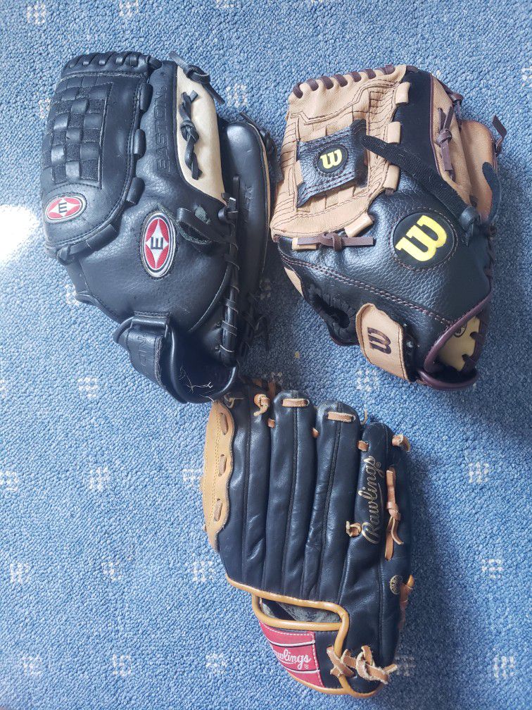 Used Easton, Wilson and Rawlings  Baseball  Gloves - MOVING MUST GO!